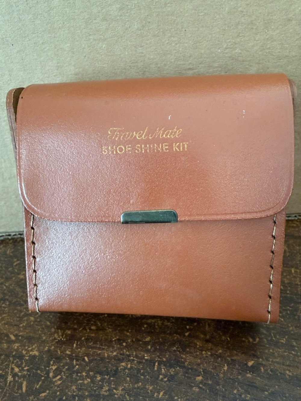 Brown Leather Shoe Shine Kit travel mate mcm Men’s